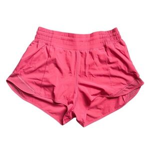 Bright Pink Athletic Shorts with Elastic Waistband and Lightweight Fabric